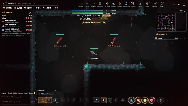 A Sentinel panel and the maze map inside the Dehliz